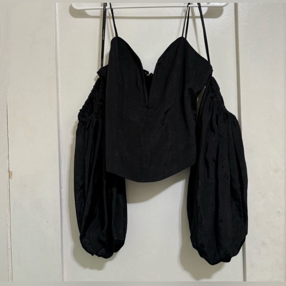 For Love & Lemons CELESTE MOIRE TOP size small - Picture 5 of 6